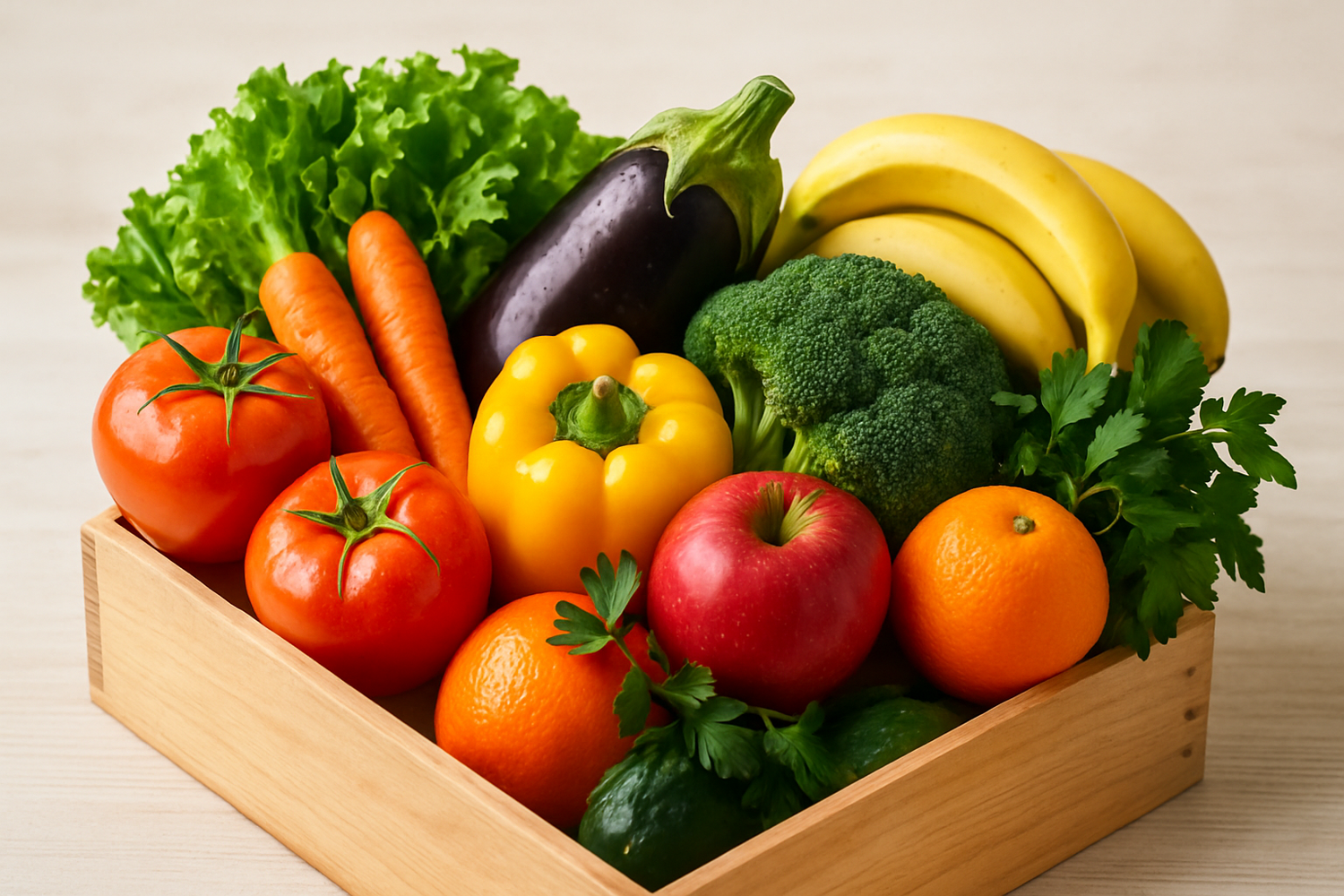 Fresh fruit and vegetable box